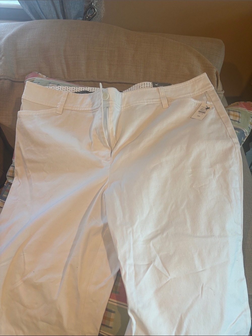 Talbots Men's White Chino Pants